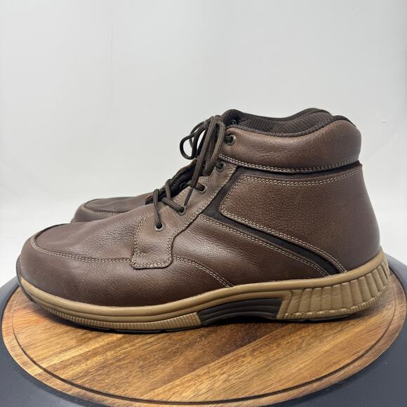 Orthofeet Highline 484 Brown Leather Boots Men's Size 13 Wide EE - Picture 3 of 9